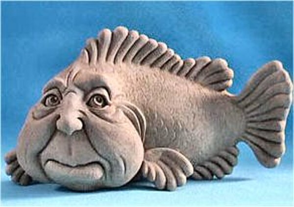 Sid the Fish Sculpture By George Carruth Wall Hanging Plaque